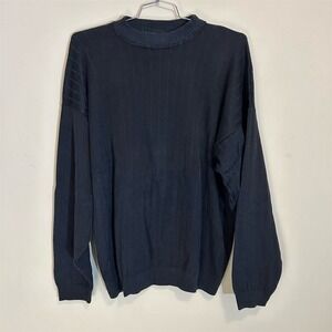 Vintage Alan Stuart Men's XL Crewneck Pullover Sweater Black Ribbed